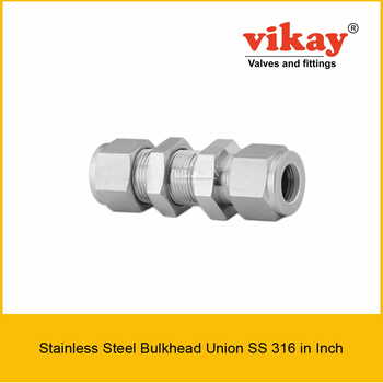 Bulkhead Union SS 316 x Inch