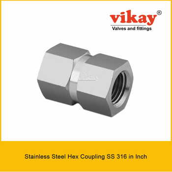 Hex Coupling SS 316 x Inch