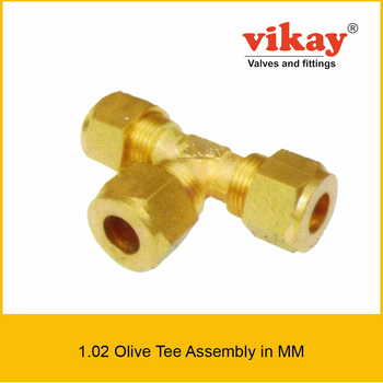 Brass Olive Tee Assembly
