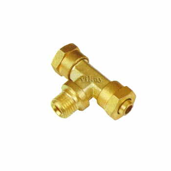 Brass P U Tee Assembly 6mm x 1/8" x 6mm  - PUT618