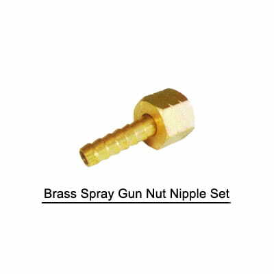 Brass Spray Gun Nut Nipple Set