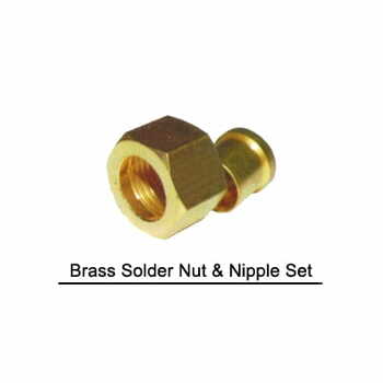 Brass Solder Nut & Nipple Set