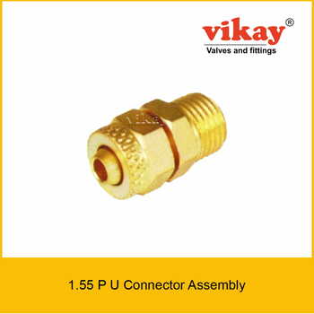 Brass P U Connector Assembly