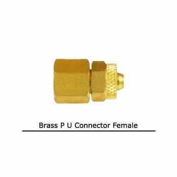 Brass P U Connector Female